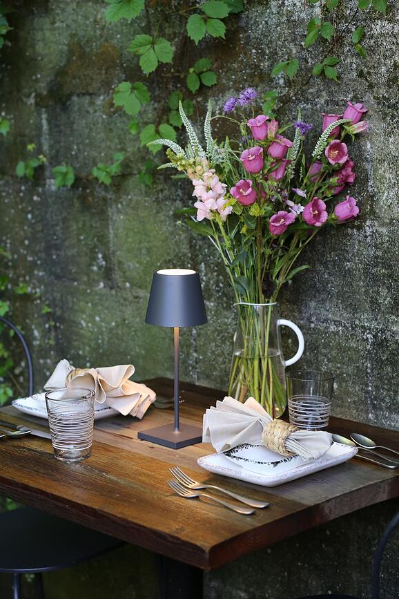 Poldina Mini Επιτραπέζιο Φωτιστικό, 30 cm, καφέ