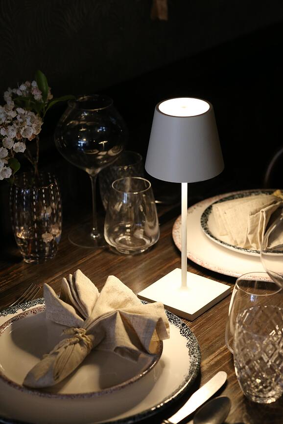 Poldina Mini Lampe de Table 30 cm, marron