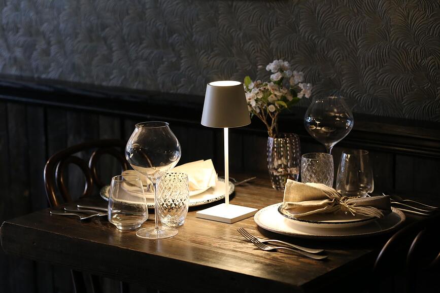 Poldina Mini Namizna svetilka, 30 cm, rjava