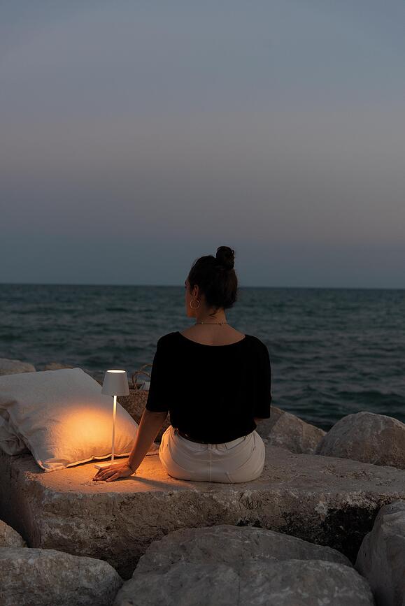 Poldina Namizna svetilka, 38 cm, temno zelena