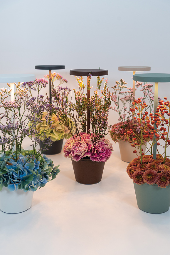 Poldina Reverso Επιτραπέζιο Φωτιστικό με μπολ, καφέ