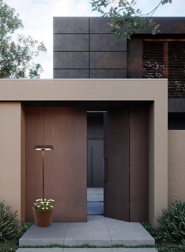 Poldina Reverso Lampa solarna s posudom smeđa