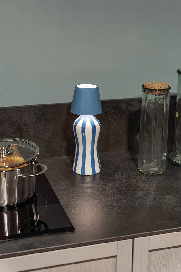 Poldina Stopper Lampe sans fil, bleue