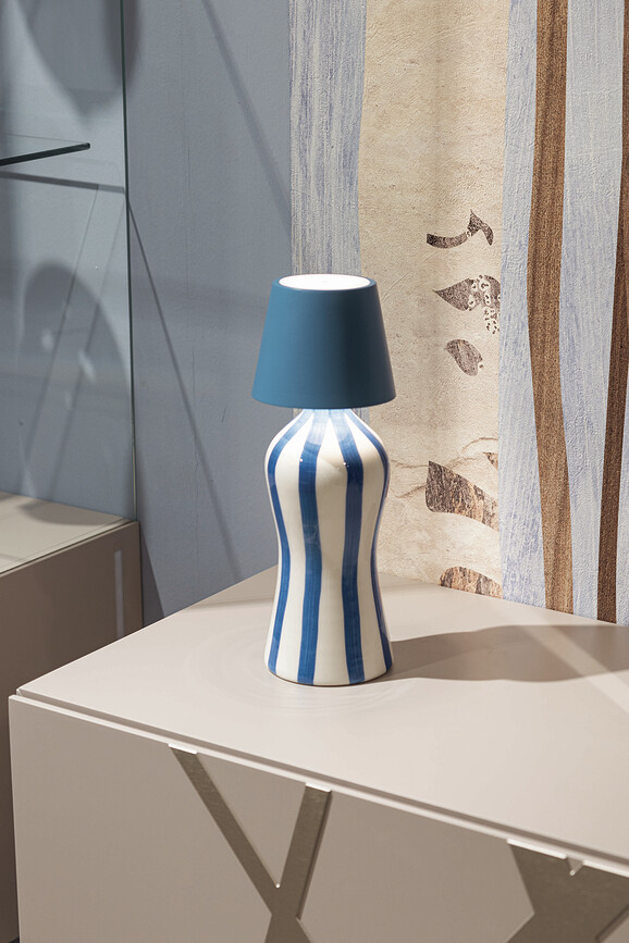 Poldina Stopper Lido Righe Base pour Lampe, pour Poldina, verte