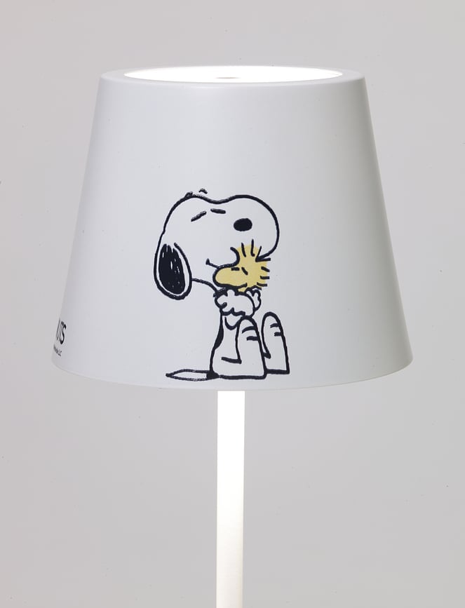 Poldina x Peanuts Επιτραπέζιο Φωτιστικό, σχέδιο καρδιάς, 38 cm