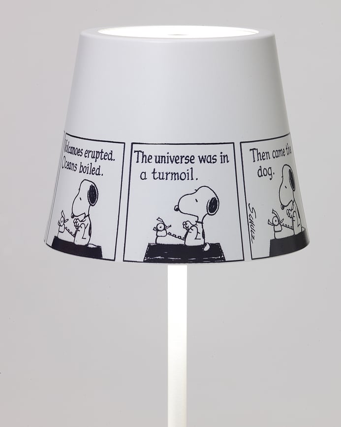 Poldina x Peanuts Επιτραπέζιο Φωτιστικό, σχέδιο καρδιάς, 38 cm