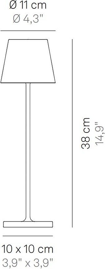 Poldina x Peanuts Heart Lampe de Table, 38 cm