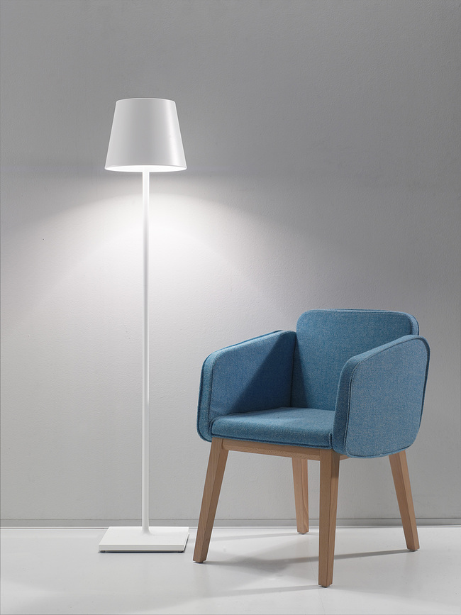 Poldina XXL Lampe sur pied à hauteur réglable, marron