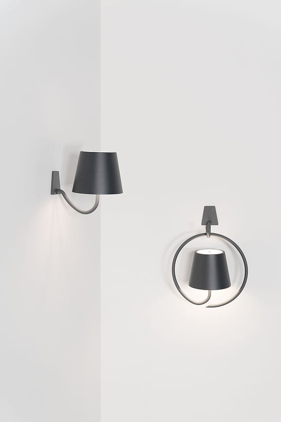 Poldina Zidna Svjetiljka okrugla smeđa s magnetskim sjenilom