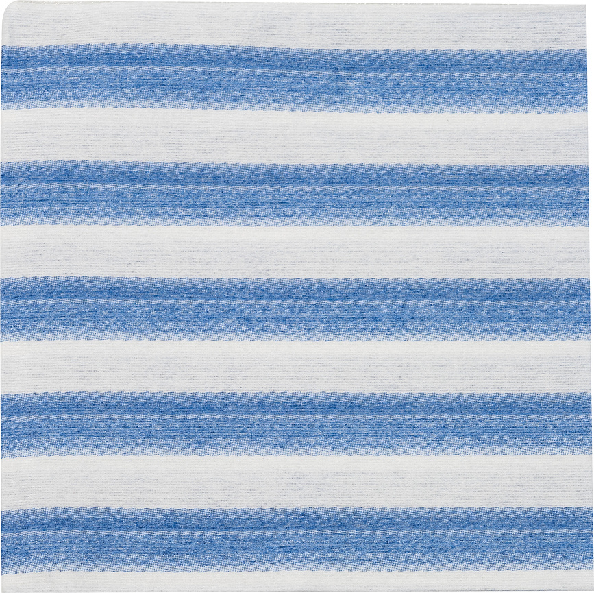 Righe Serviettes en Papier à rayures, 25 x 25 cm, bleues, Lot de 20