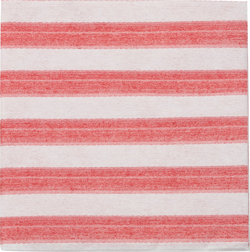 Righe Serviettes en Papier à rayures, 25 x 25 cm, rouges, Lot de 20