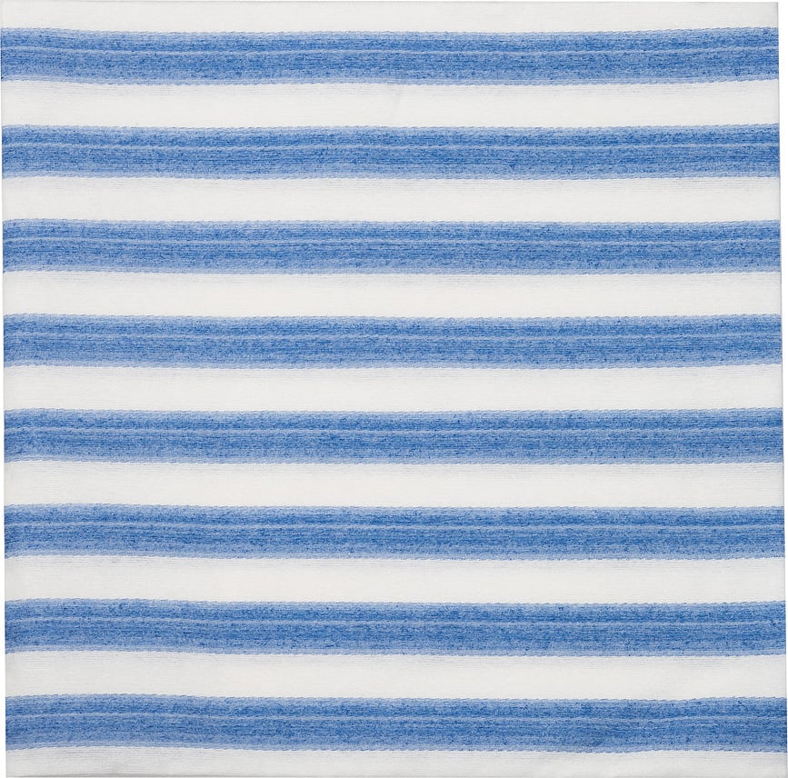 Righe Serviettes en Papier à rayures, 40 x 40 cm, bleues, Lot de 12