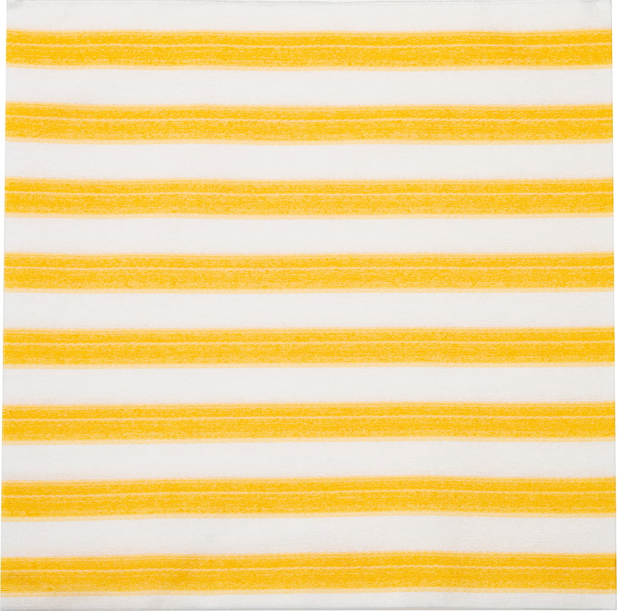 Righe Serviettes en Papier rayées, 40 x 40 cm, jaunes, Lot de 12