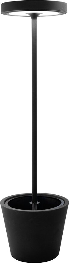 Saules lampa Poldina Reverso, melna, ar tvertni
