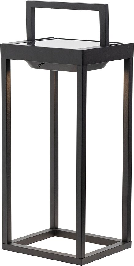 Saulės lempa Home, 37 cm, juoda
