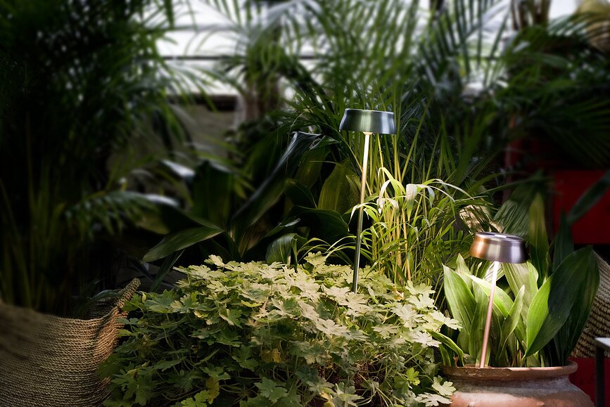 Sister Lampe de Jardin connectée Wi-Fi, réglable en hauteur, dorée