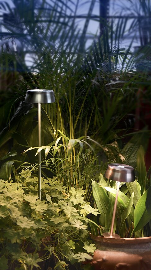 Sister Lampe de Jardin connectée Wi-Fi, réglable en hauteur, dorée