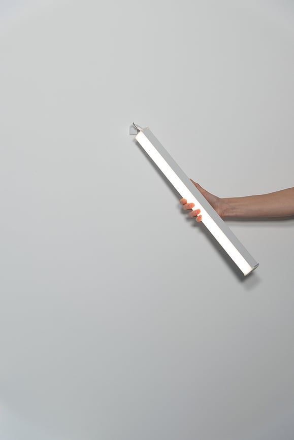 Suspensión de Pared para lámpara modular Pencil, gris oscuro, vertical