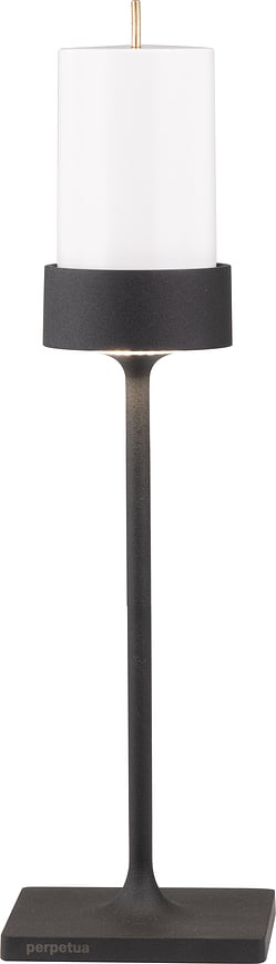 Stolná bezdrôtová lampa Perpetua 30,6 cm, čierna