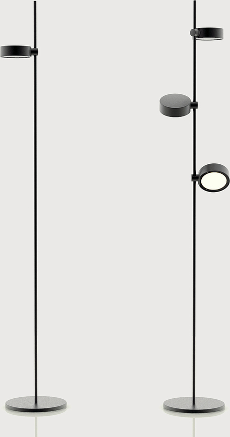 Super O Podna Lampa bežična trostruka 160 cm crna