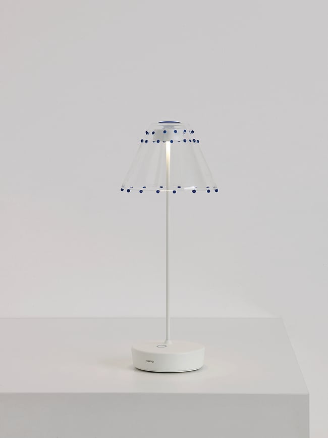 Swap Sjenilo za lampu stakleno žuto s malim točkicama