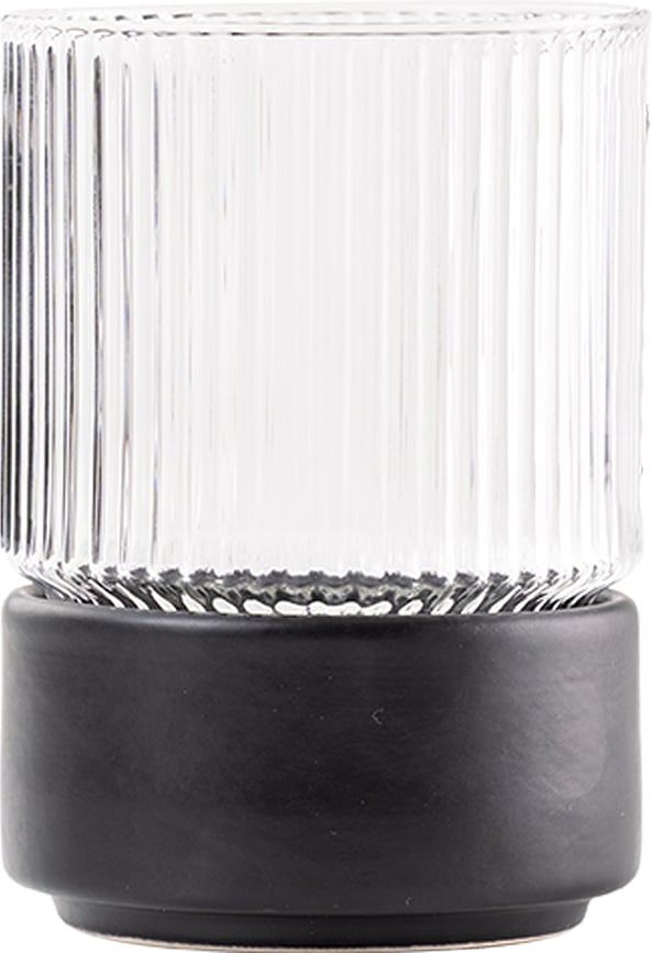 Szklanka z miską na przekąski T-Set 450 ml czarna