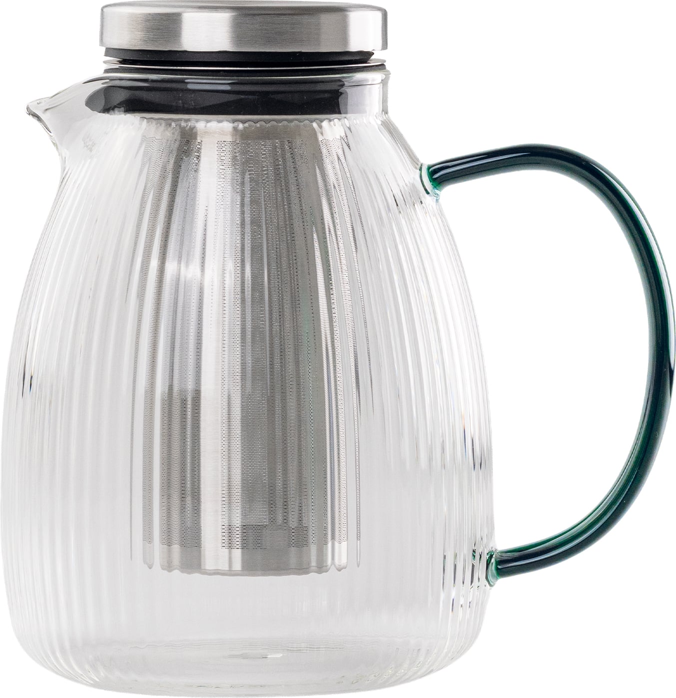 T-Set Teekanne mit Sieb 1,2 l, mit grünem Griff