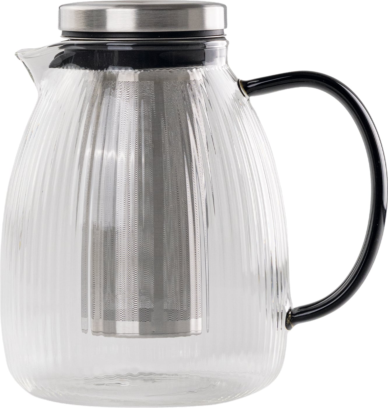T-Set Teekanne mit Sieb 1,2 l, mit schwarzem Griff