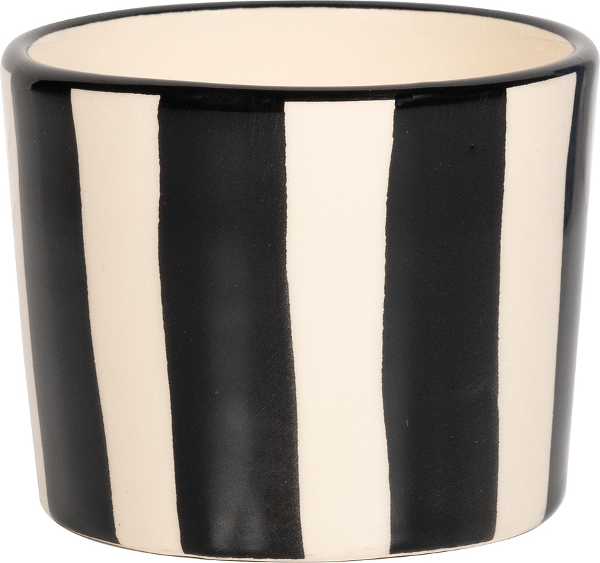 Taza Lido Righe, 230 ml, a rayas, negra