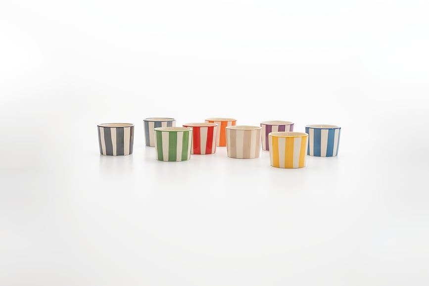 Tazas Lido Righe, 230 ml, a rayas, 6 unidades