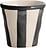 Tazza strutturata Lido Righe a strisce 70 ml nera