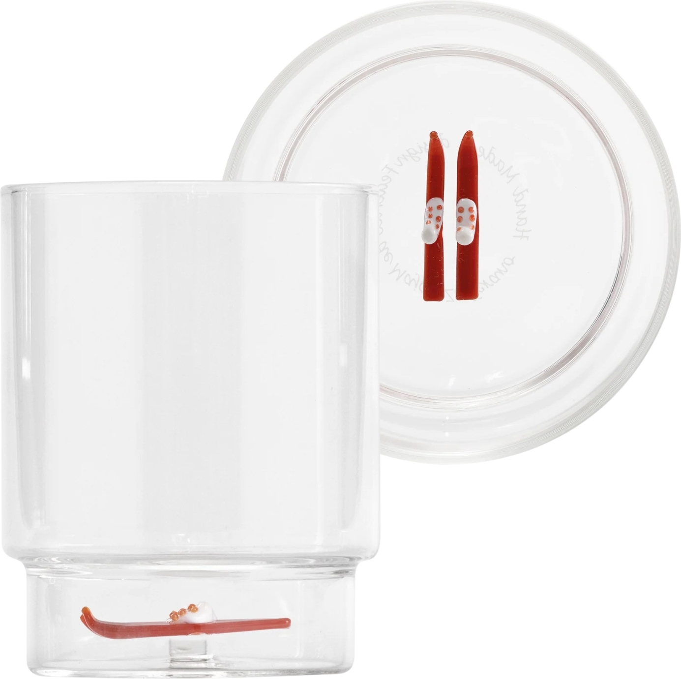 Teca Winter Game Red Ski Glas 350 ml