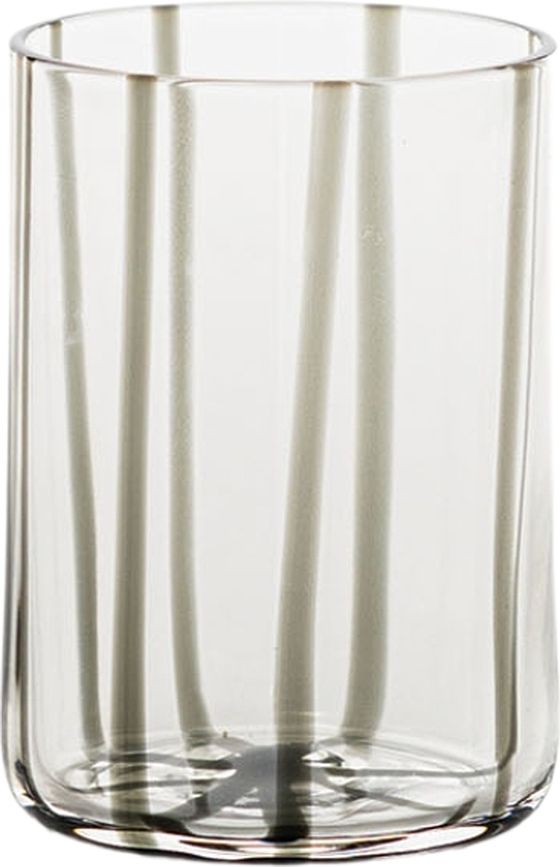 Tirache Glas randig 350 ml, grå