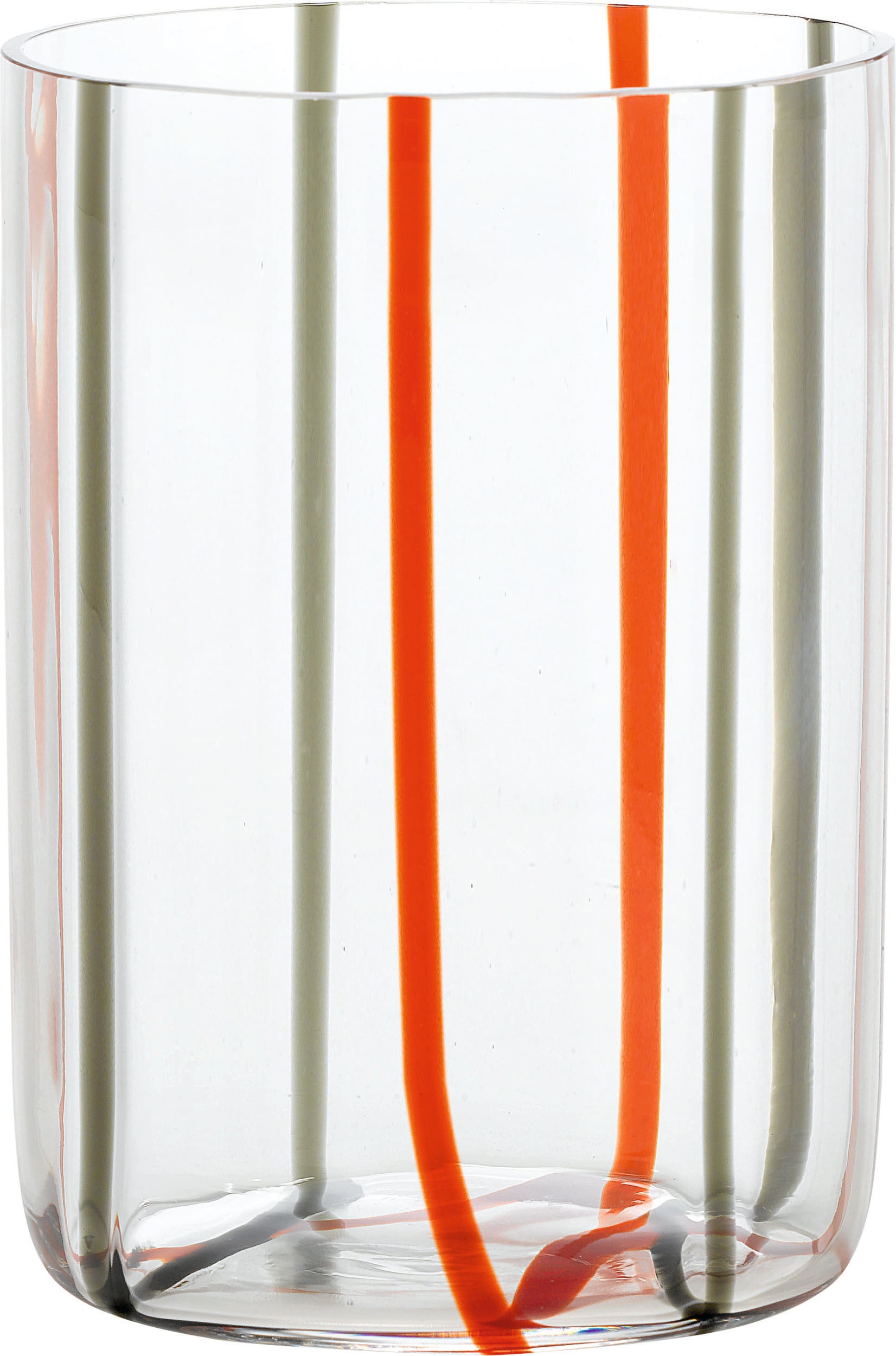 Tirache Wasserglas 350 ml rot-grau