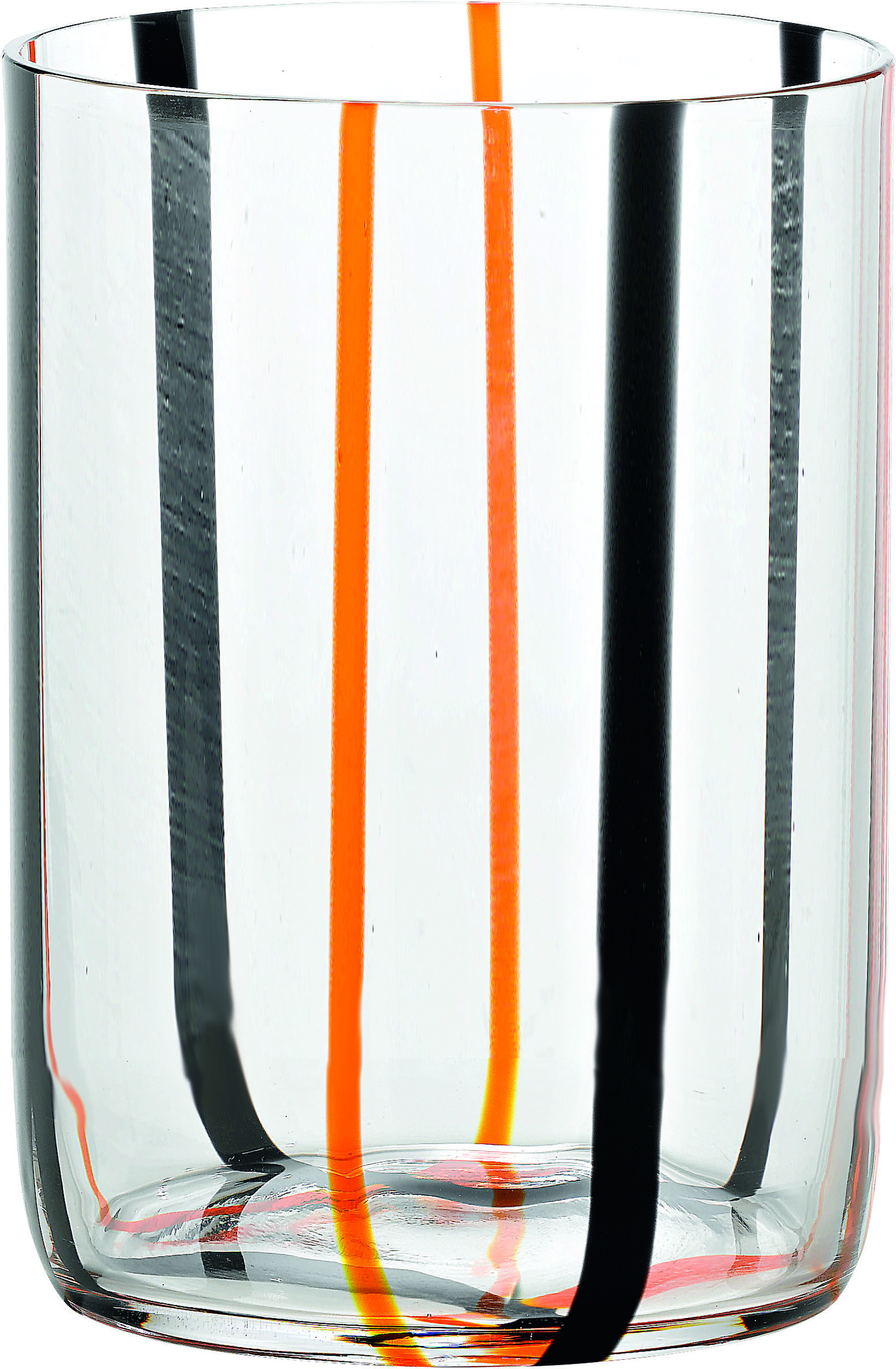 Tirache Wasserglas 350 ml schwarz-orange