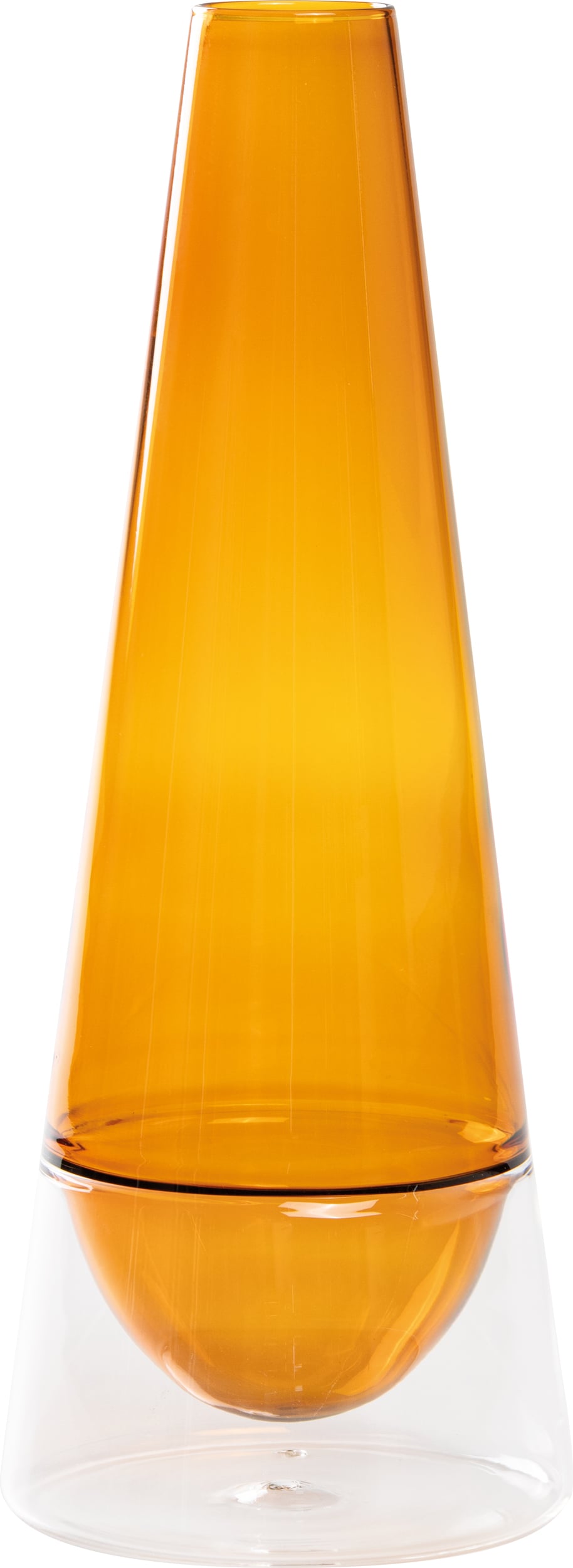 Vase Conosfera 30 cm, bernsteinfarben