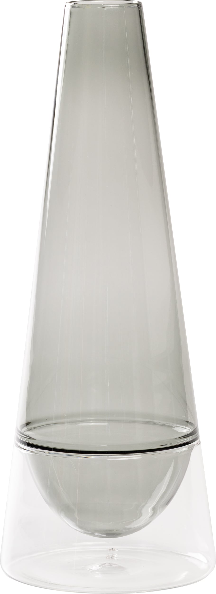 Vase Conosfera 30 cm, grau