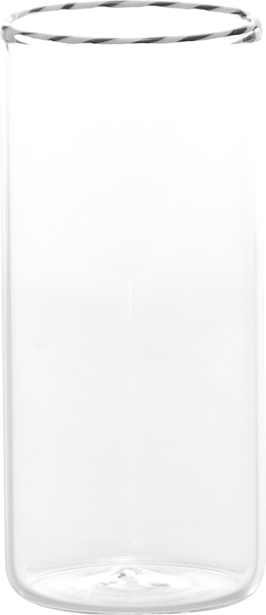 Vaso alto Intrecci, 420 ml, blanco y negro