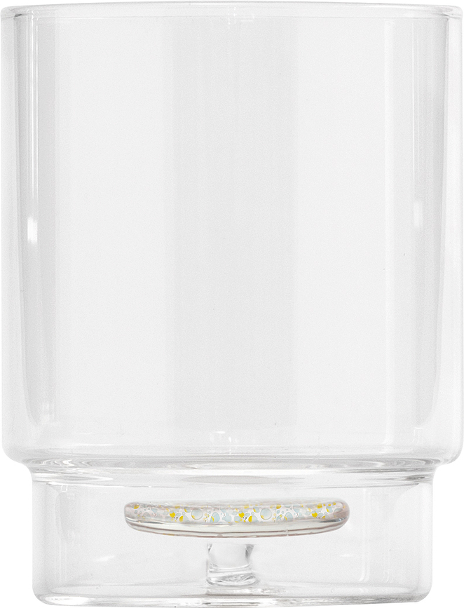 Vaso Teca Terrazzo, 350 ml, azul claro y amarillo