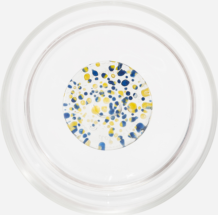 Vaso Teca Terrazzo, 350 ml, azul y verde