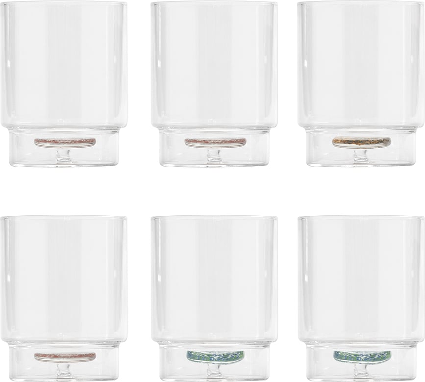 Vasos Teca Terrazzo, 350 ml, 6 unidades