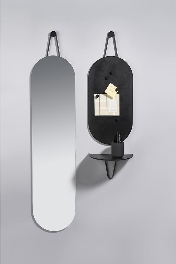 A-bulletin Tableau Magnétique, noir, avec 5 aimants