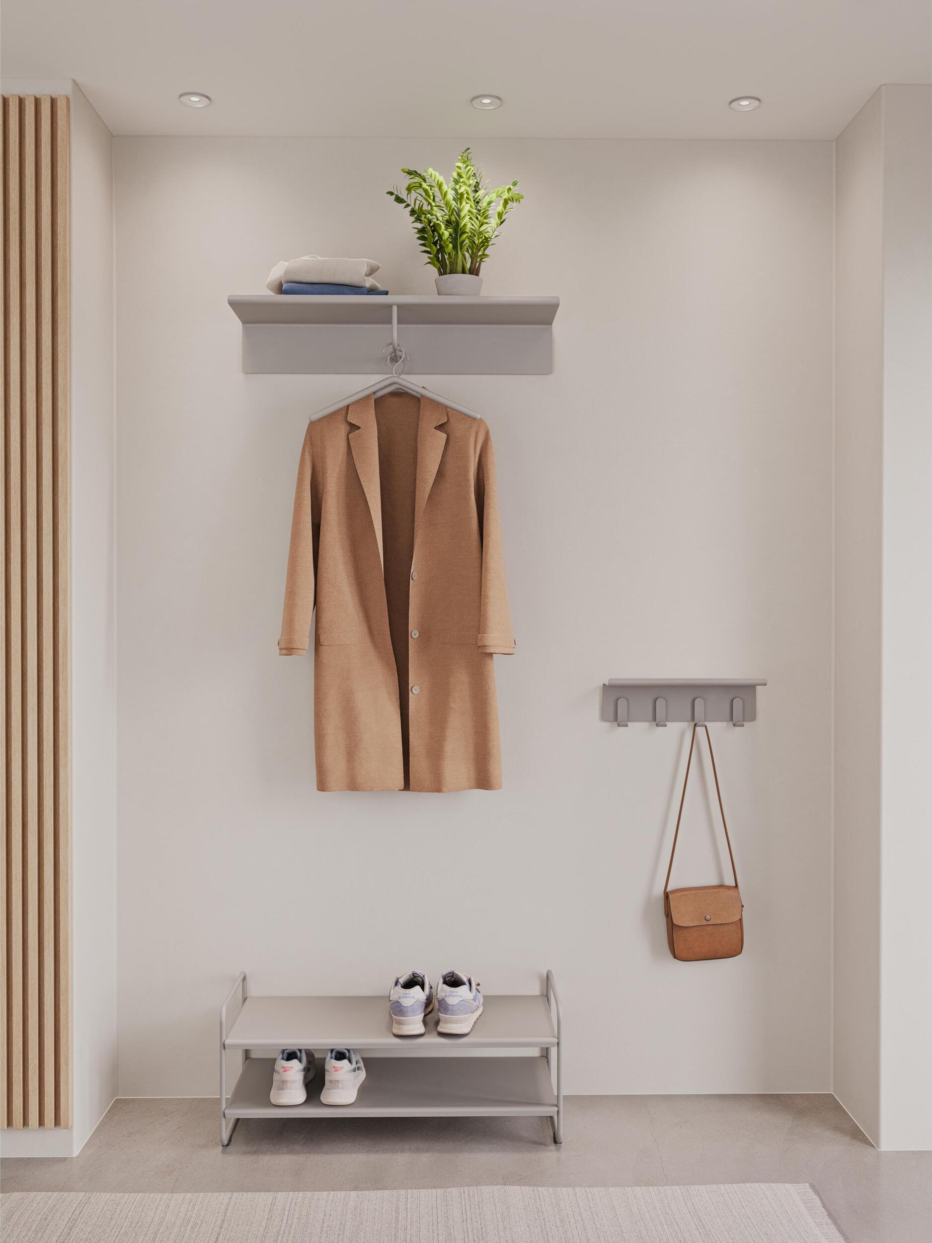 A Hallway Hanger with shelf