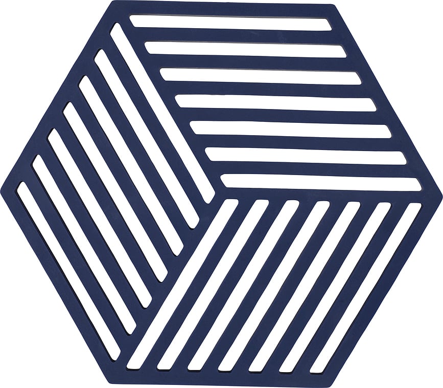 Βάση για ζεστά σκεύη, εξάγωνη, ναυτικό μπλε