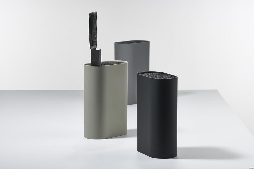 Bloque de Cuchillos Singles, negro