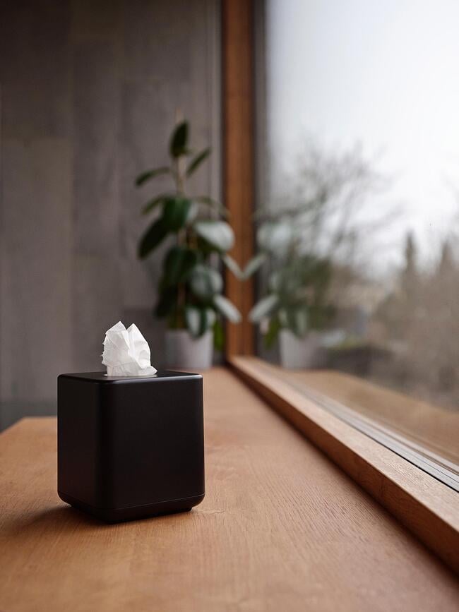 Dispensador de Pañuelos Ume, 13 x 13 cm, blanco