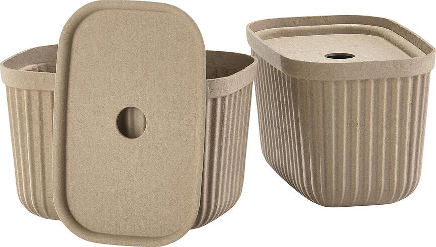 Cajas de almacenamiento Pulp, 15 x 23 cm, negras, Pack de 2 unidades