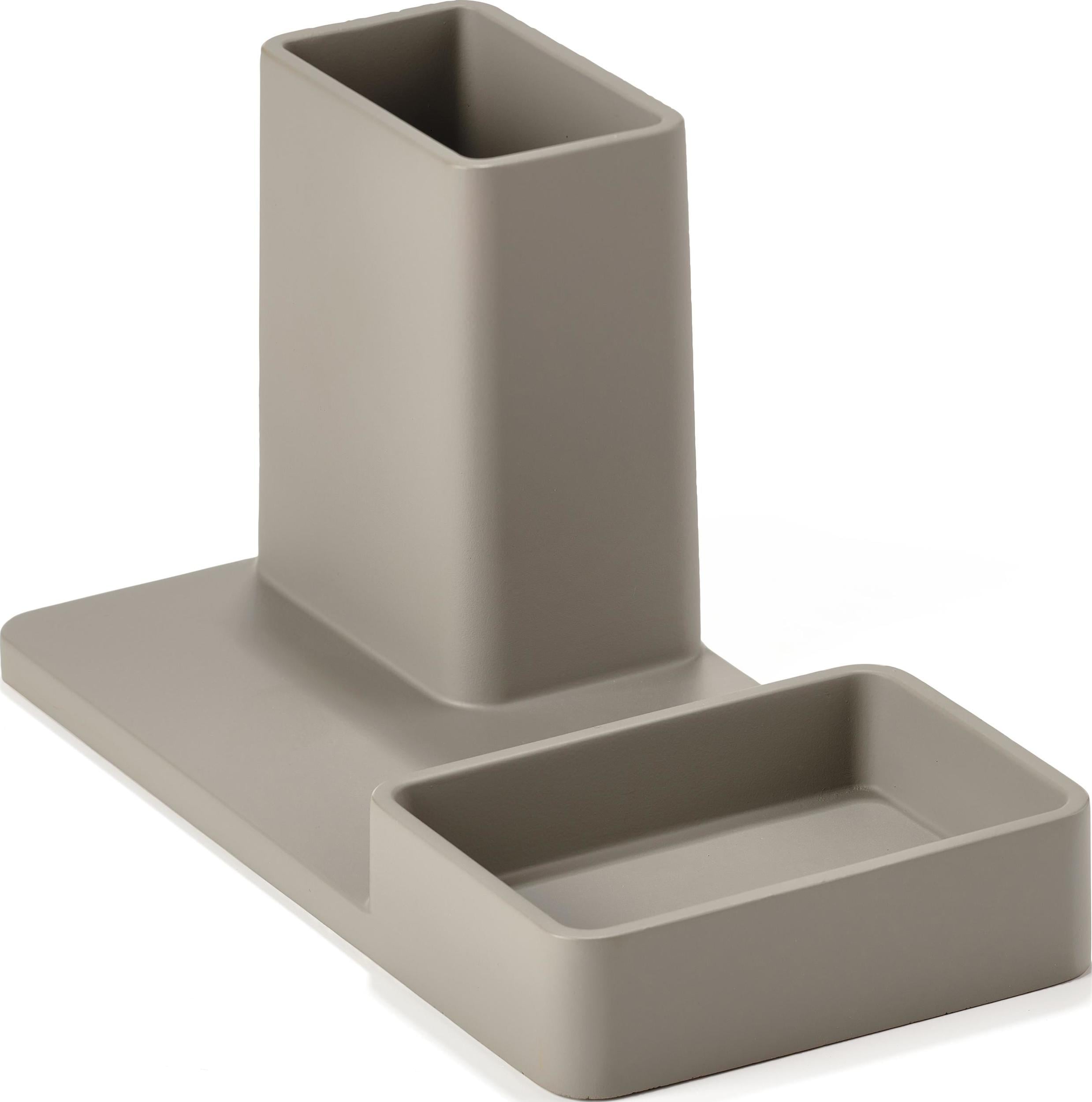 Cement Schreibtisch-Organizer grau