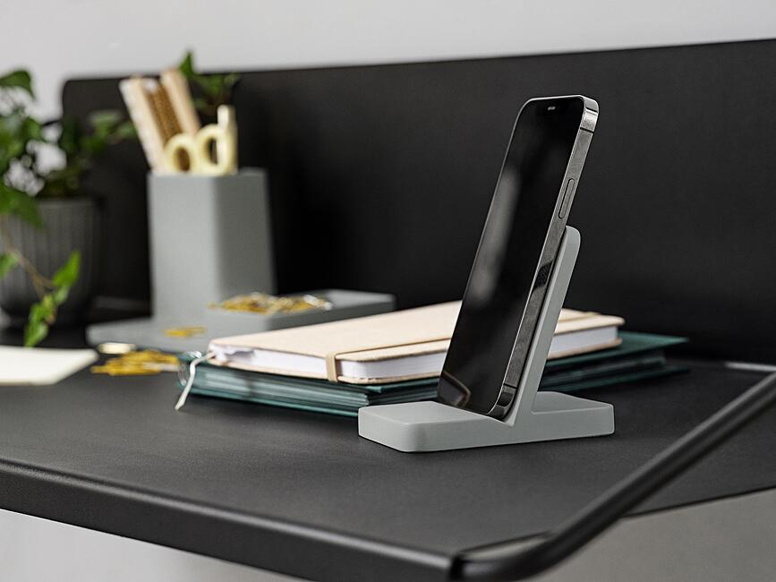 Cement Stalak za Telefon sivi