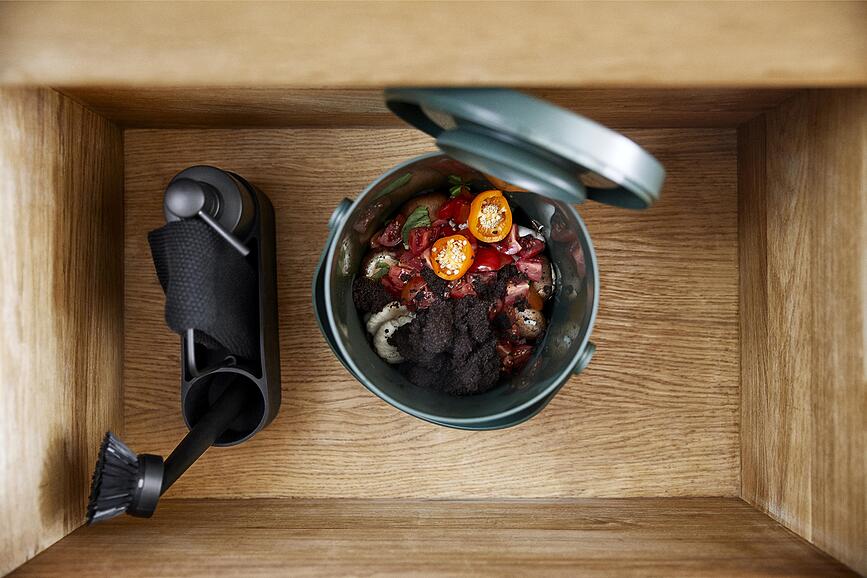 Circular Poubelle 3 L, gris clair